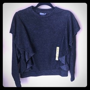 Pull & Bear black top with ruffles NWT size S